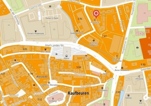 Lage in Kaufbeuren