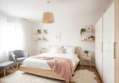 Schlafzimmer - virtuell möbliert