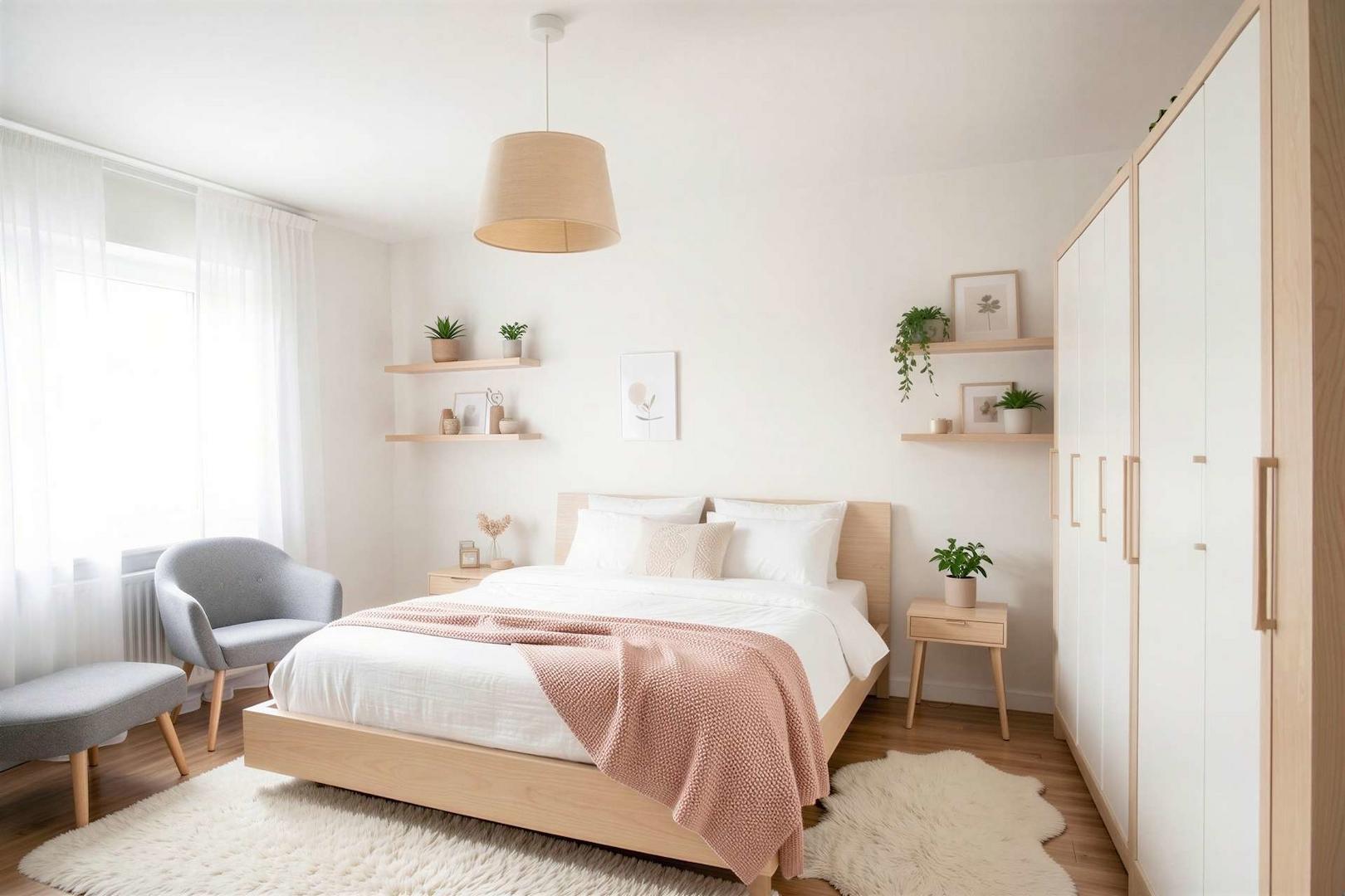 Schlafzimmer - virtuell möbliert
