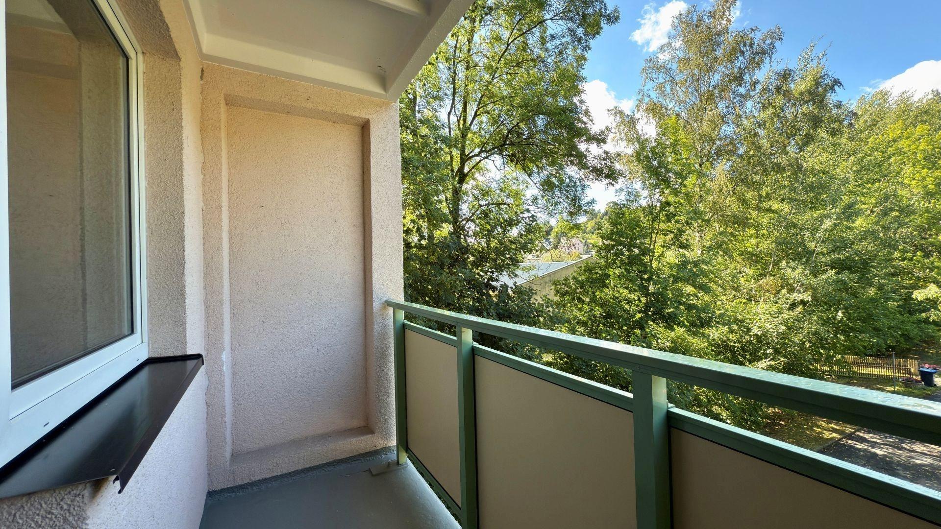 Balkonausblick ins Grüne