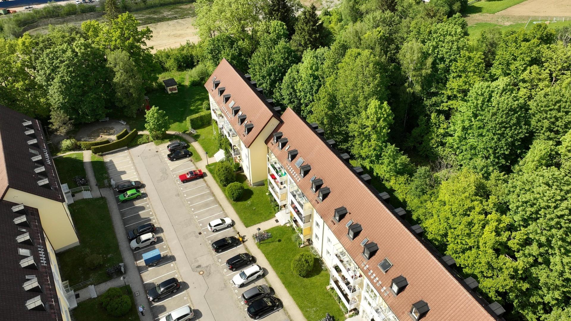 Blick auf die Stellplätze 