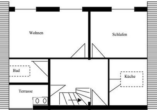 Grundriss unteres Stockwerk