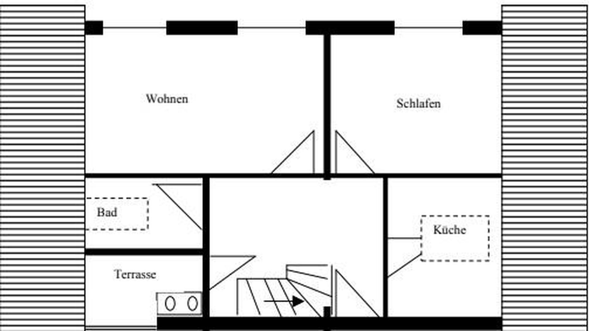 Grundriss unteres Stockwerk