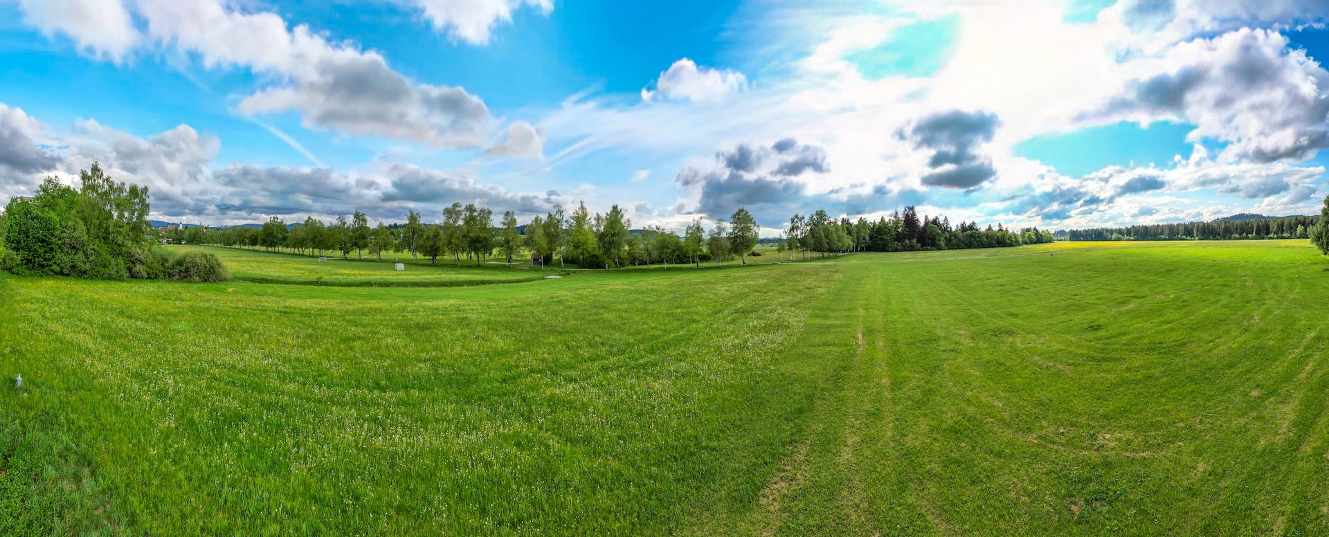 Blick vom Grundstück