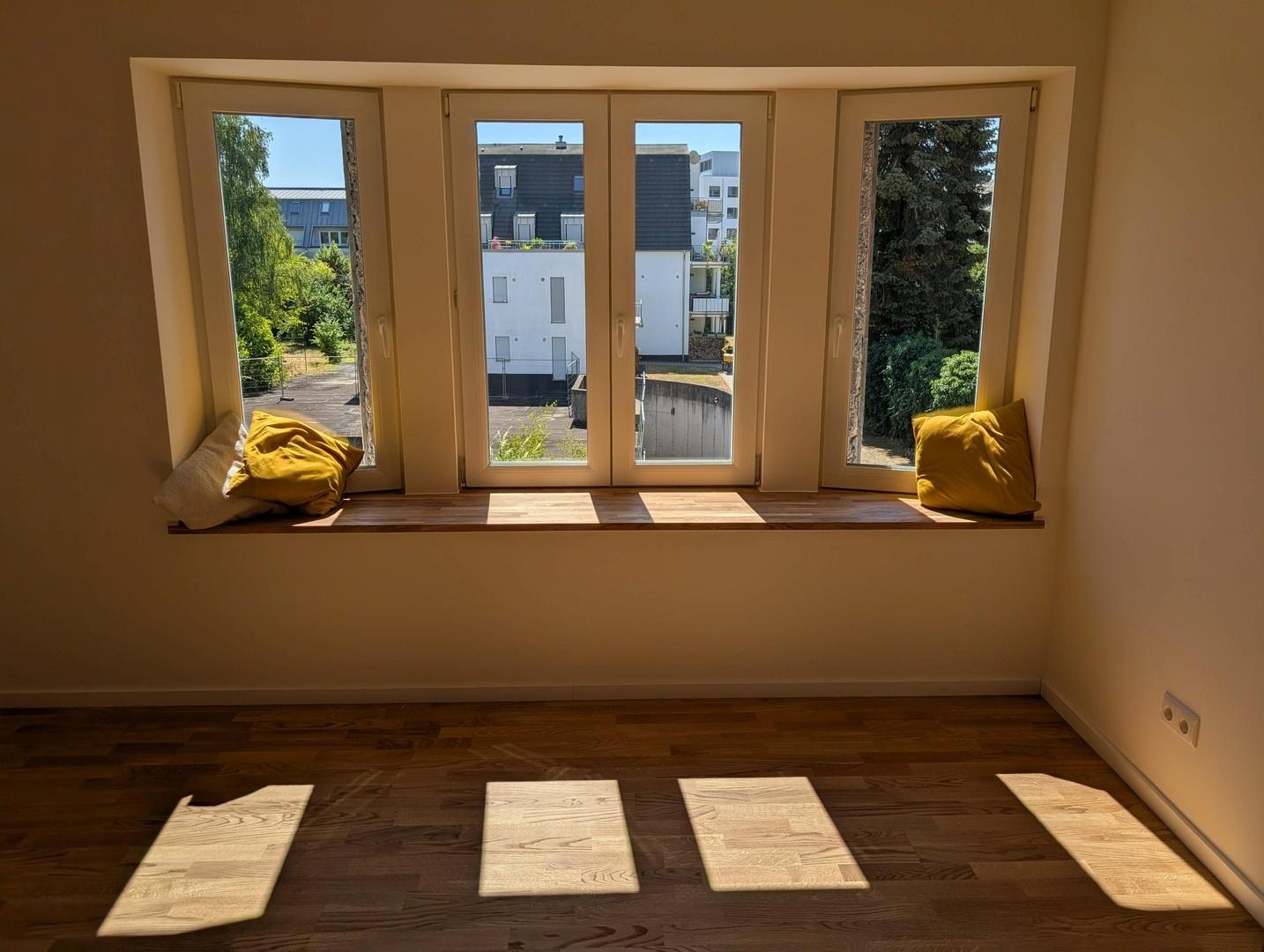 Schlafzimmer mit Sitzbank