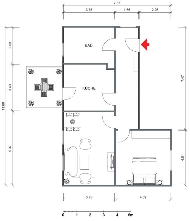 Grundriss 3. OG rechts 2 D