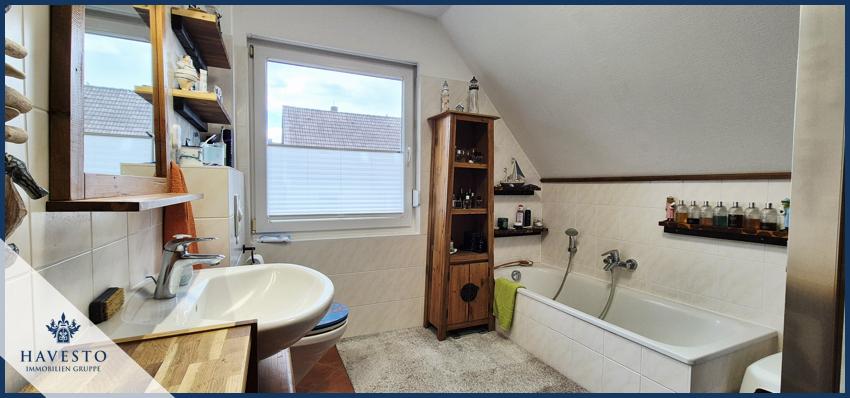 Blick in das Badezimmer