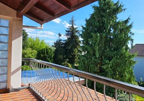 Blick vom Balkon
