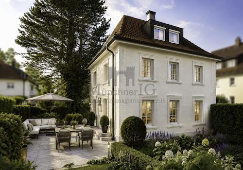 Garten - Visualisierung saniertes Haus
