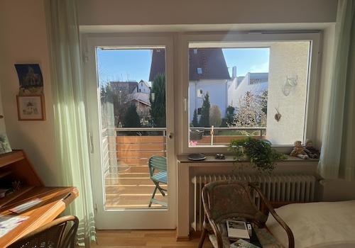 Schlafzimmer, Zug. Balkon Süd