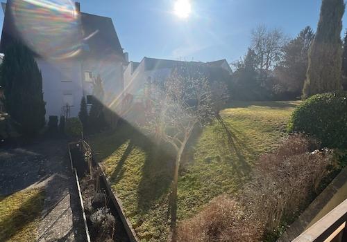Südbalkon, Blick in den Garten