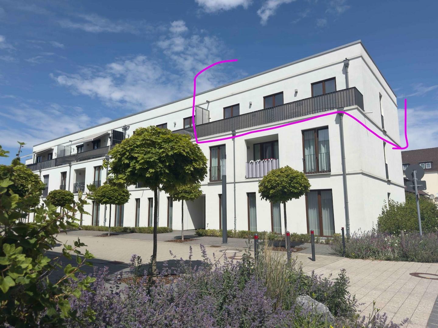 Blick zur Wohnung