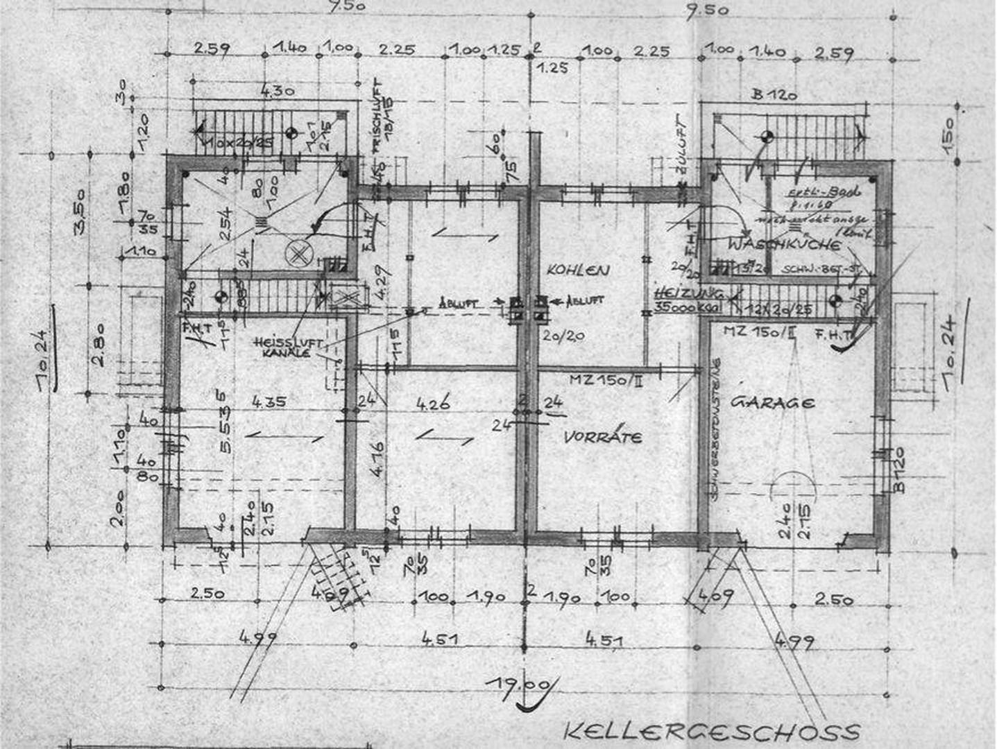 Grundriss Keller