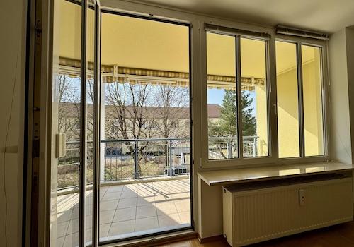 Blick aus dem Wohnraum