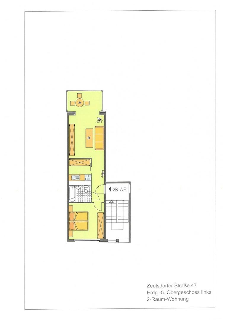 Zeulsdorfer Straße 47 2.OG, 2-R-WE möbliert