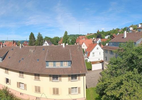 Panoramablick vom Balkon