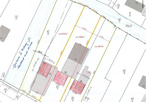 Lageplan zum Bauvorbescheid