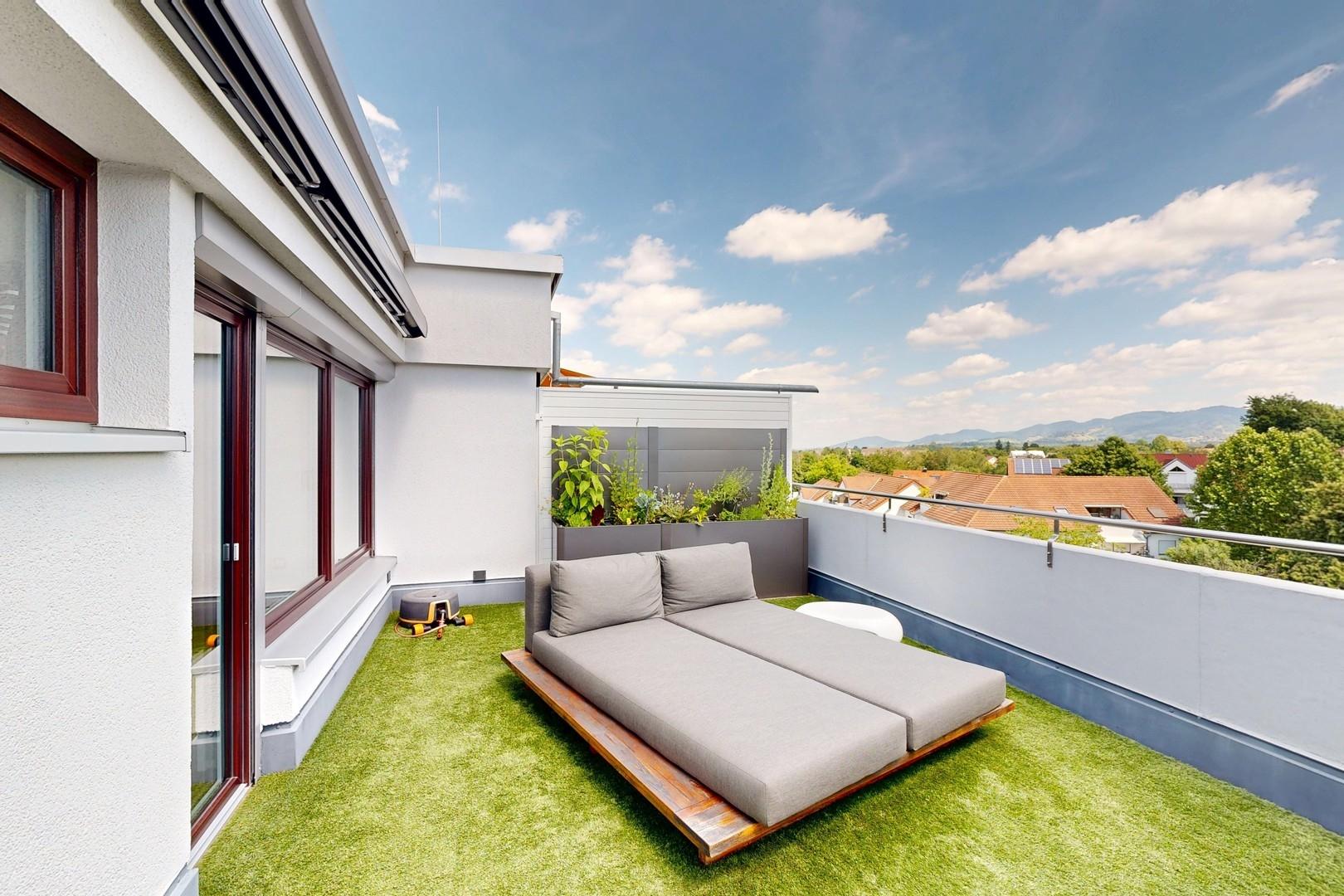 Liegeplatz auf der Terrasse