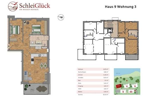 Grundriss und Lage Wohnung 3