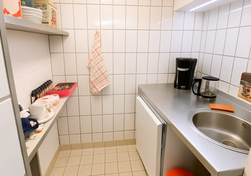 Teeküche im Untergeschoss