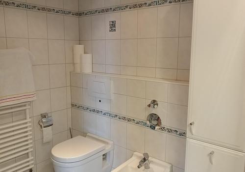WC und Bidet im Duschbad