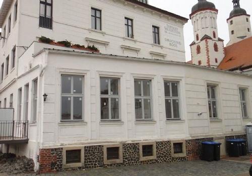 Rückansicht mit Balkon