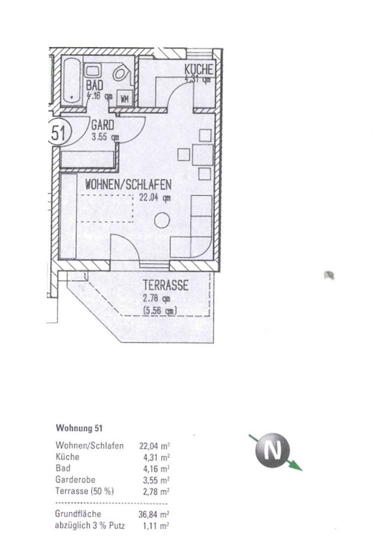 Grundriss WE 51