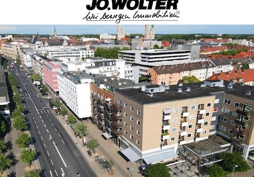 Ansicht Steinweg mit Logo