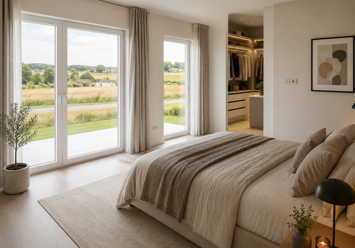 Schlafzimmer mit Ankleide