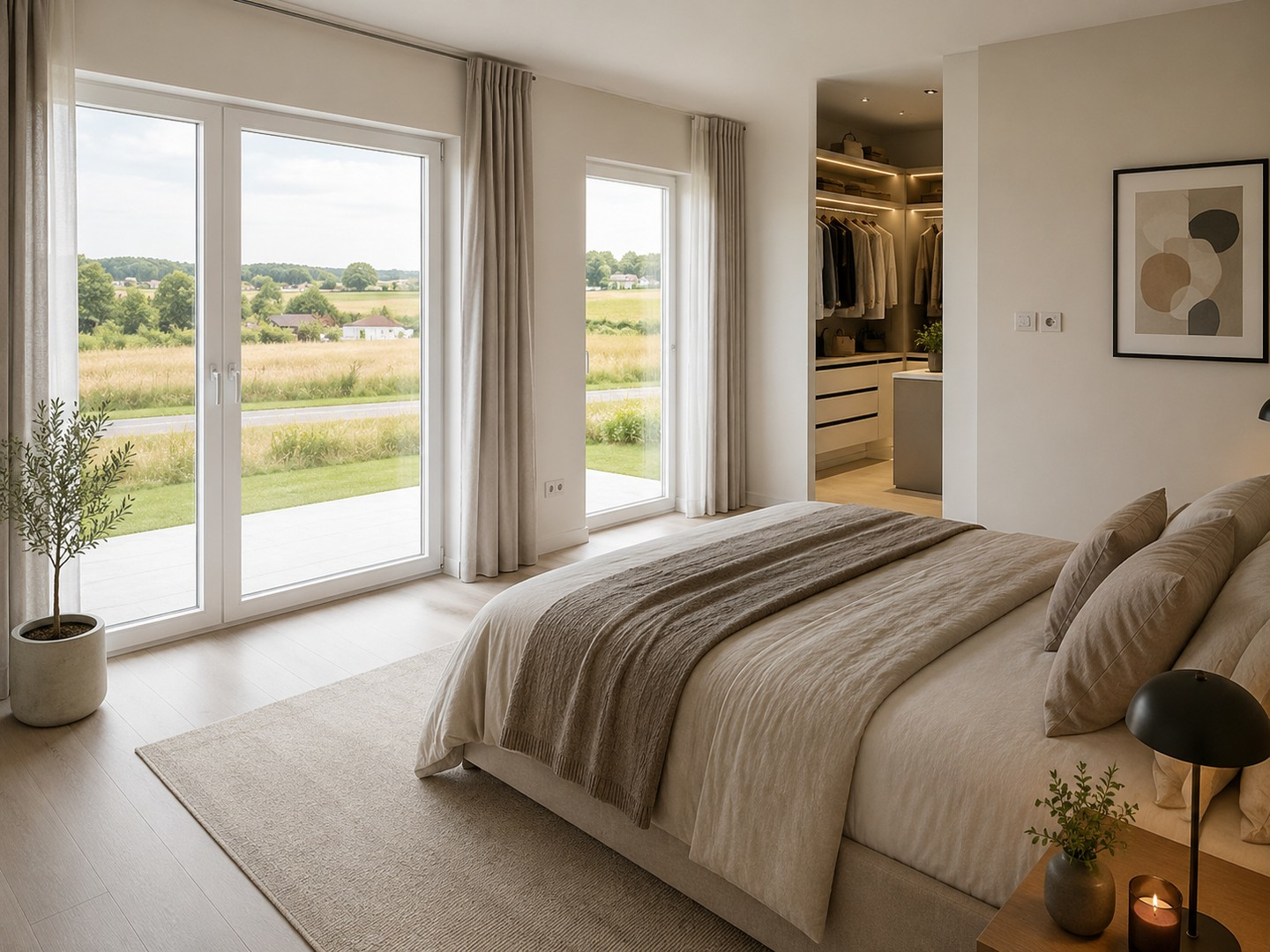 Schlafzimmer mit Ankleide