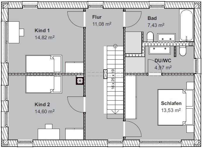 Grundriss Obergeschoss