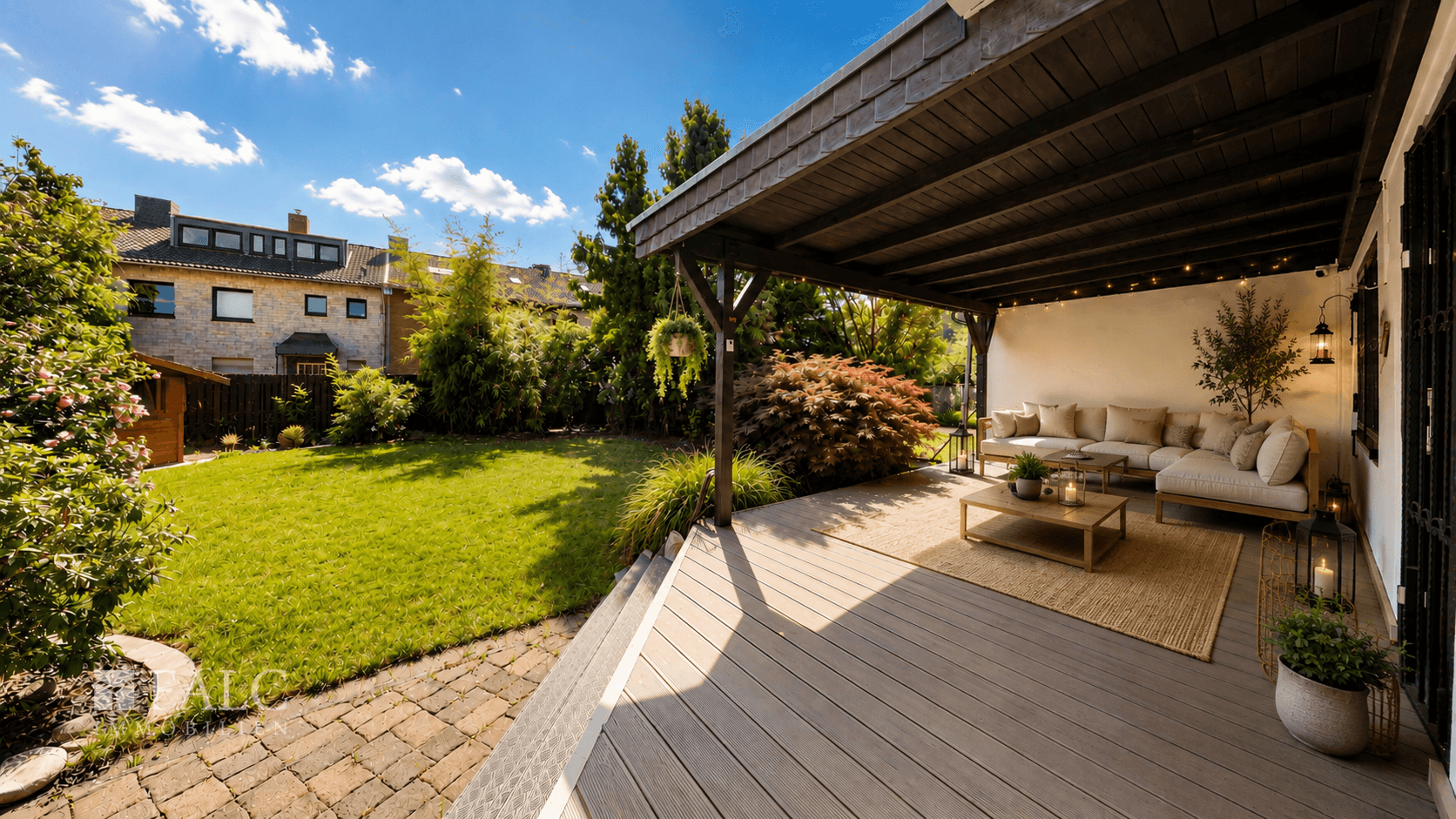 Terrasse mit Garten
