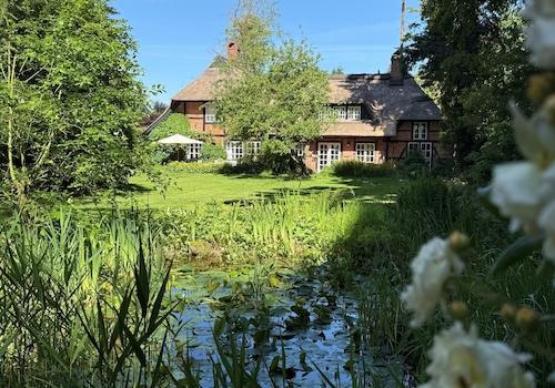 Gartenansicht mit Teich