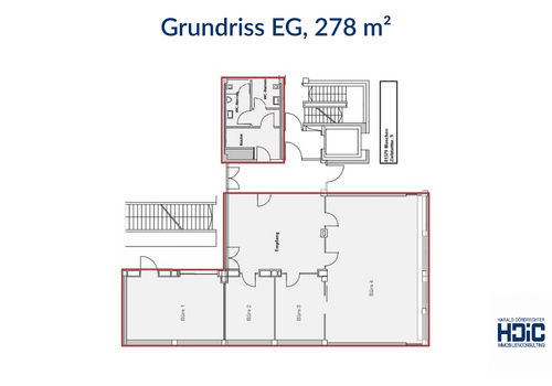 Grundriss EG, 278 m²