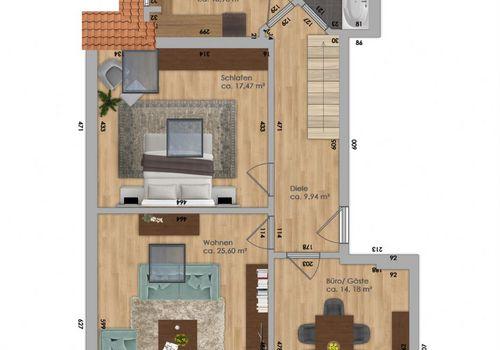 Grundriss der Wohnung