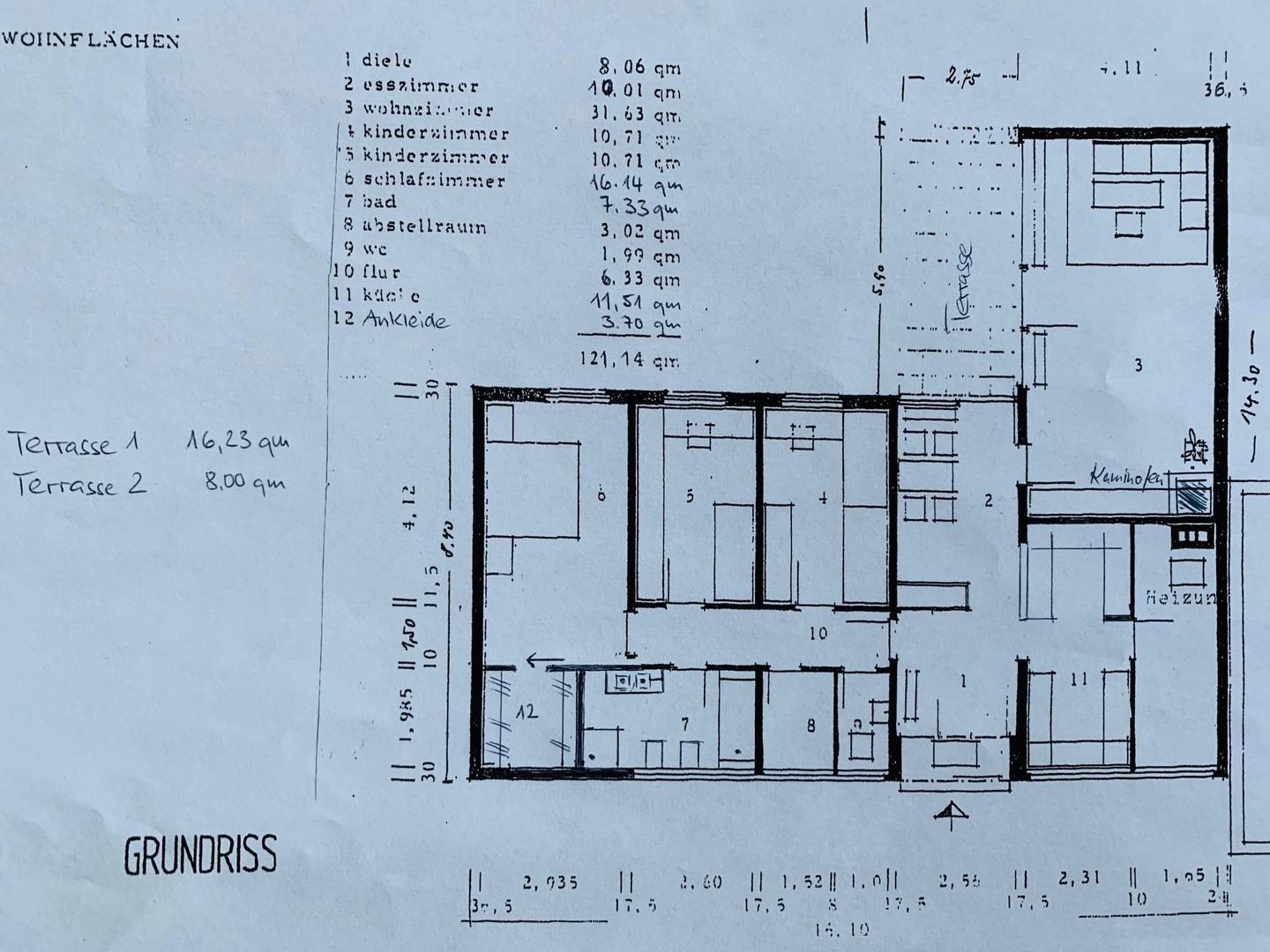 Grundriss Bungalow