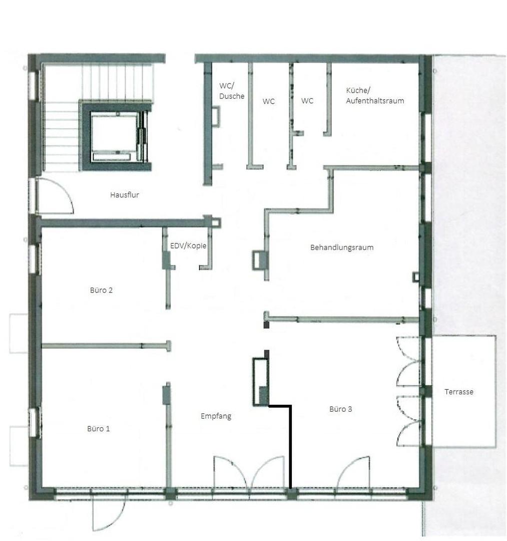 Grundriss - Coworking-Space