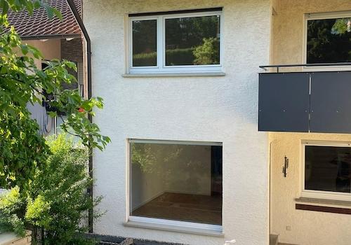 Blick auf das Haus von Süden