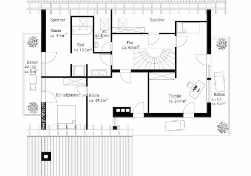 Grundriss Dachgeschoss