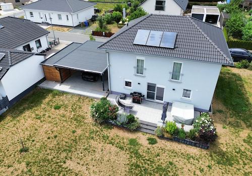 Ansicht von hinten Terrasse