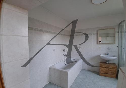 Tageslichtbad mit Badewanne und Dusche