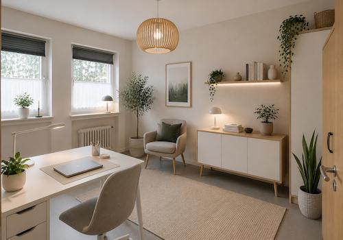 Arbeitszimmer - virtuell eingerichtet