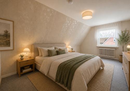 Schlafzimmer - virtuell eingerichtet