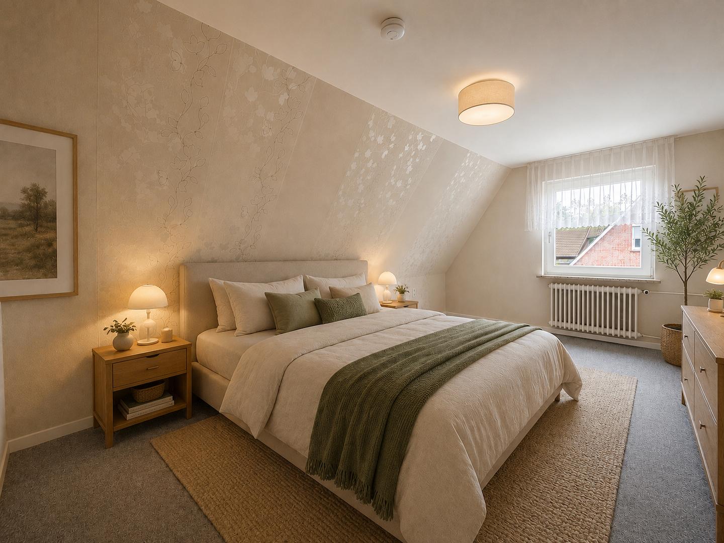 Schlafzimmer - virtuell eingerichtet