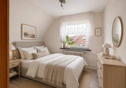 Schlafzimmer - virtuell eingerichtet