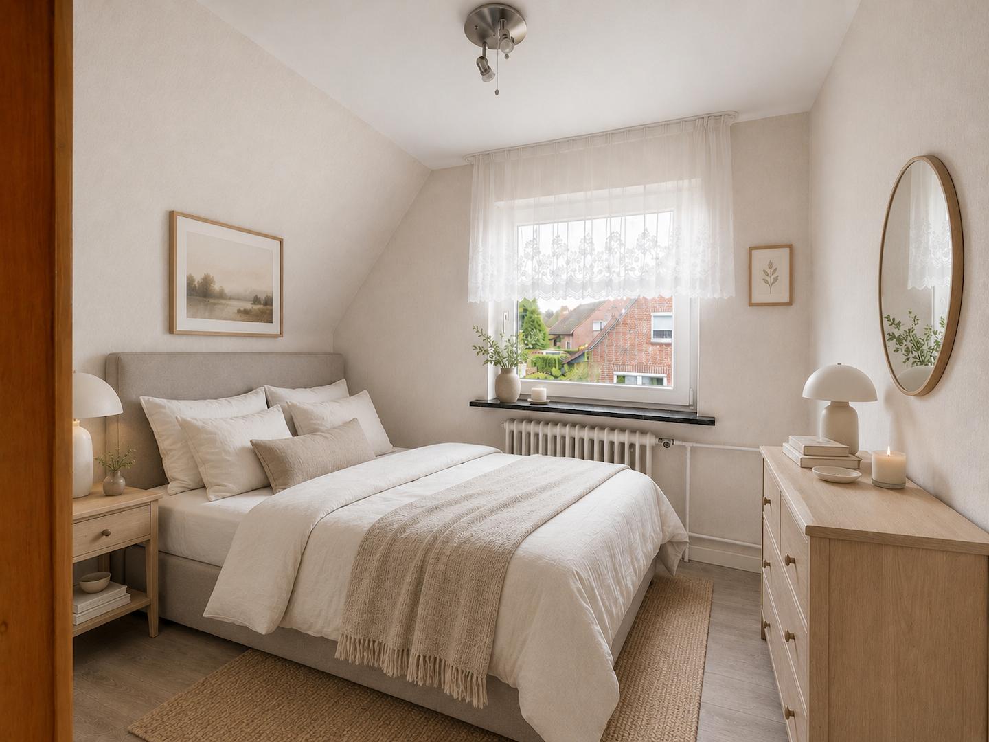 Schlafzimmer - virtuell eingerichtet
