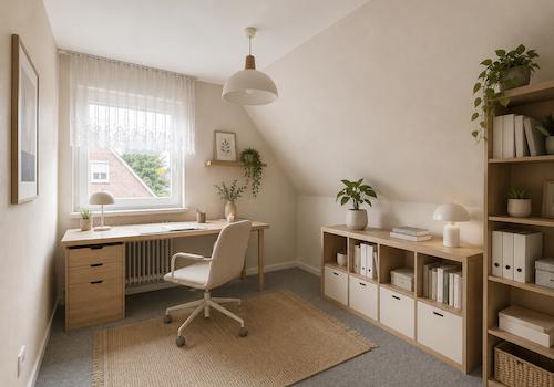 Arbeitszimmer - virtuell eingerichtet