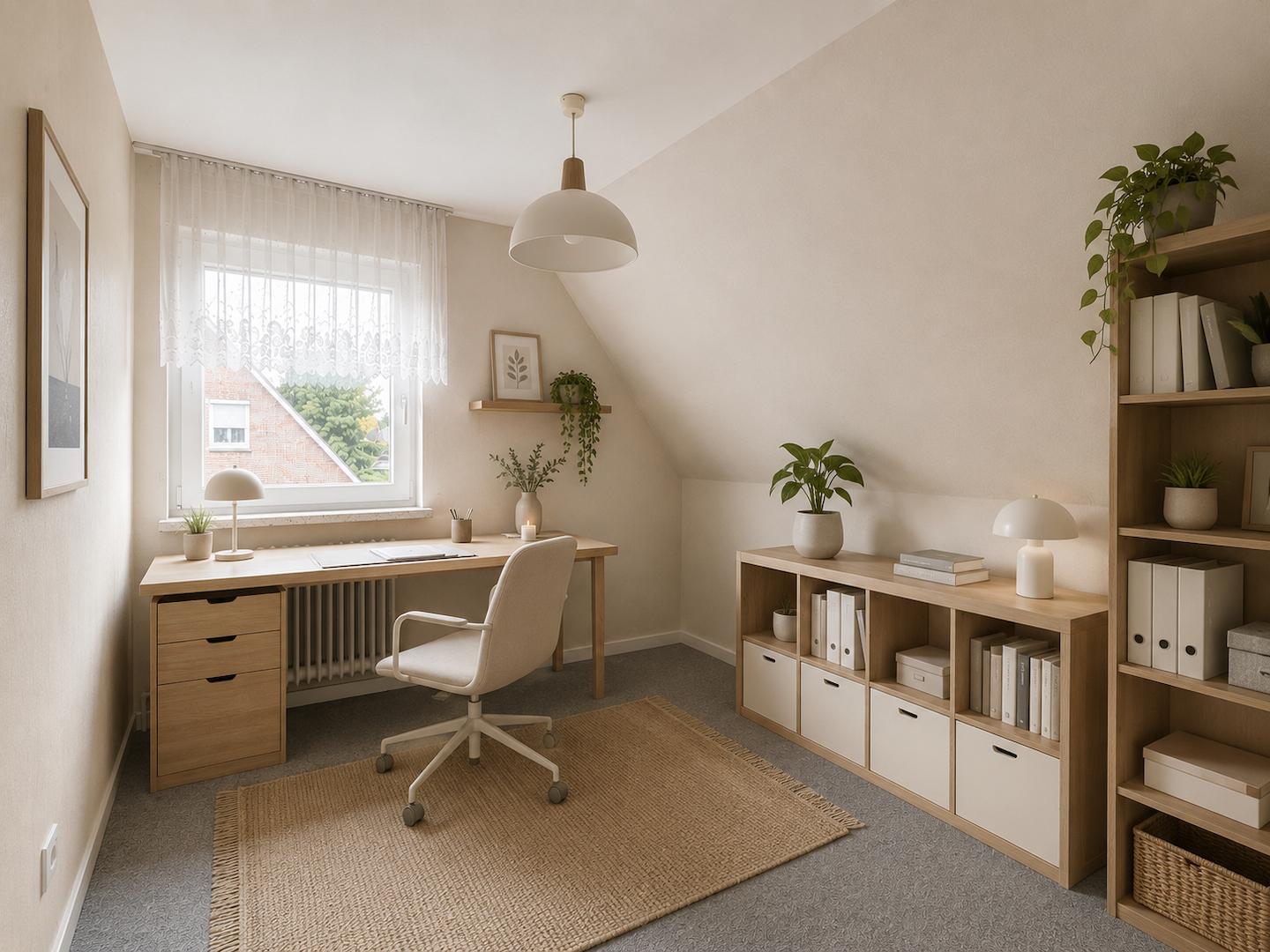 Arbeitszimmer - virtuell eingerichtet