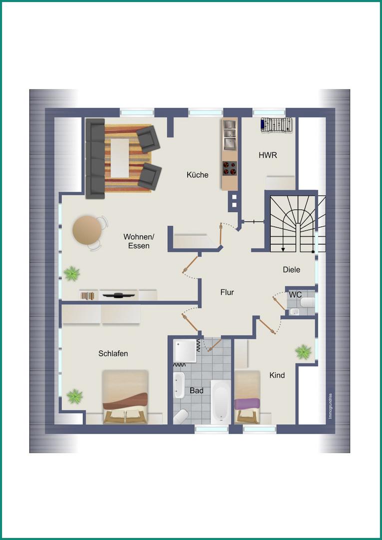 Grundriss Wohnung Dachgeschoss