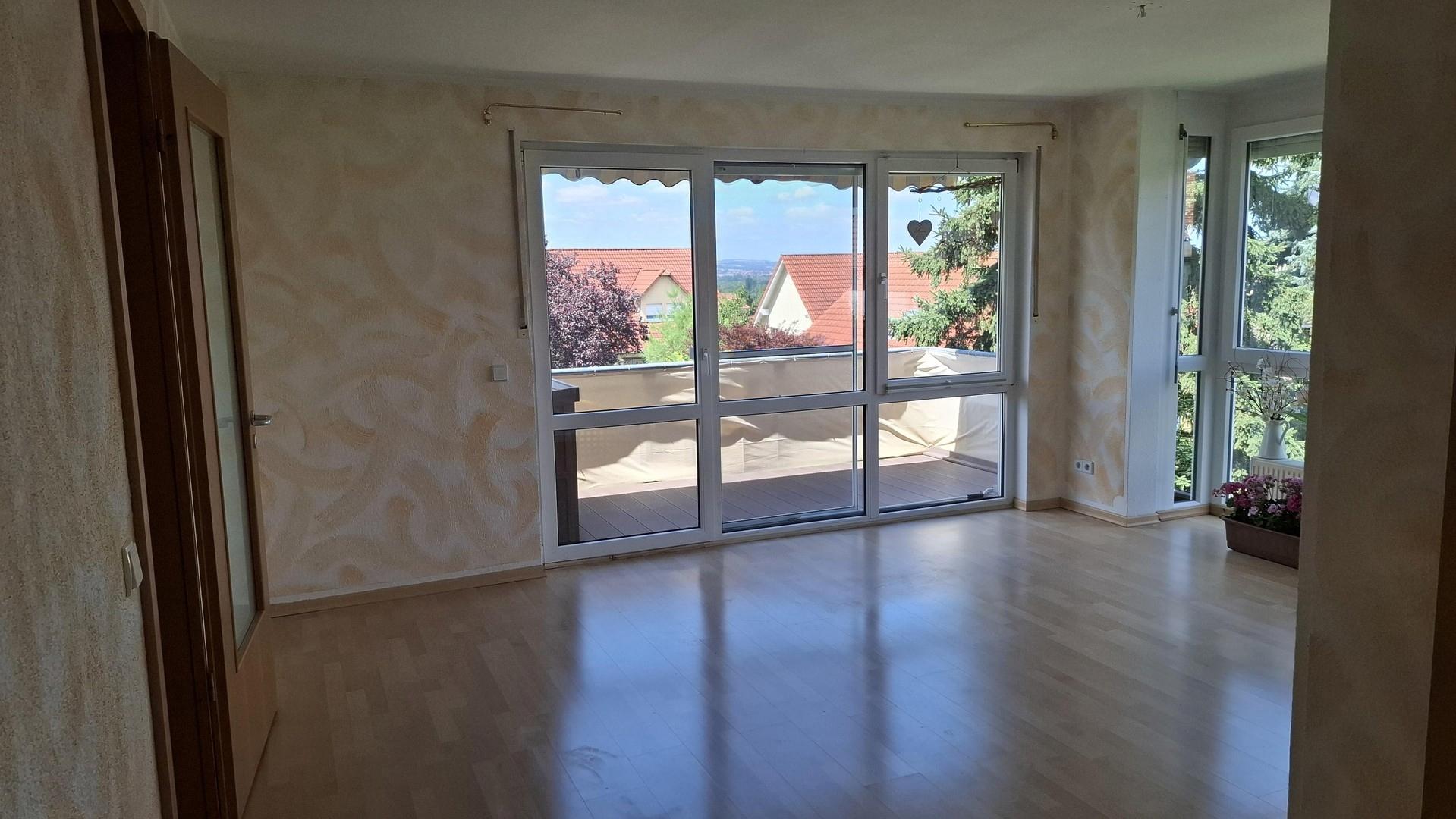 Blick zum Balkon